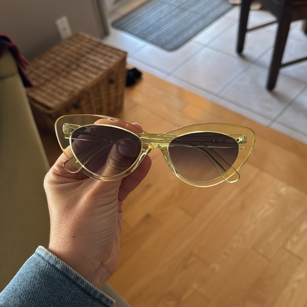 Illesteva Yellow Cat-Eye Sunglasses